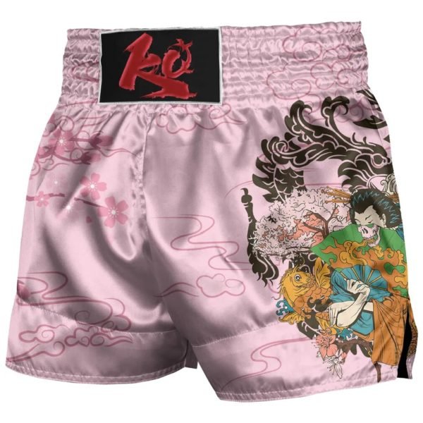 Short de boxe muay-thaï fleur Sakura – Image 3